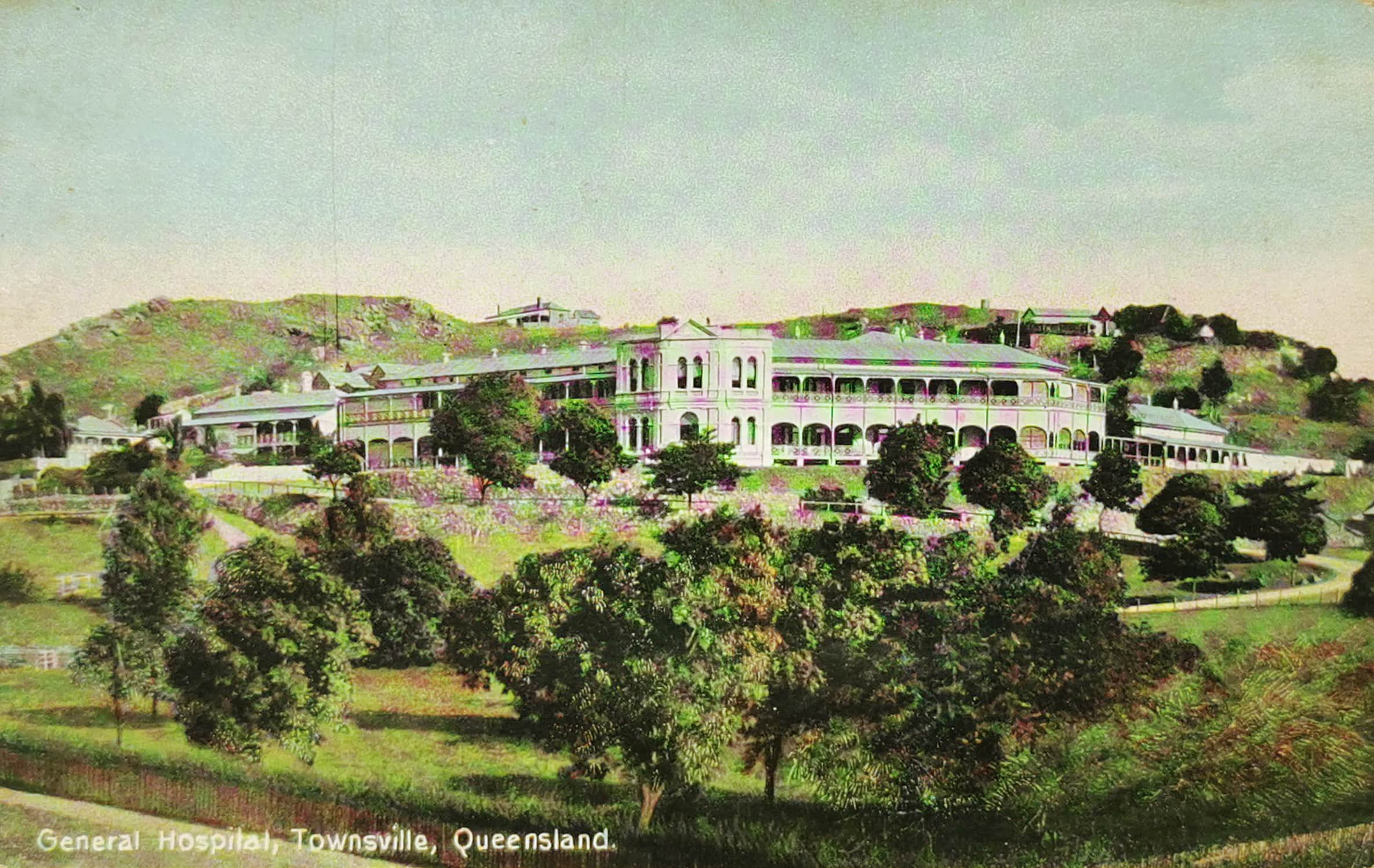 General Hospital, Townsville, Queensland - Antique Ephemera from 1905