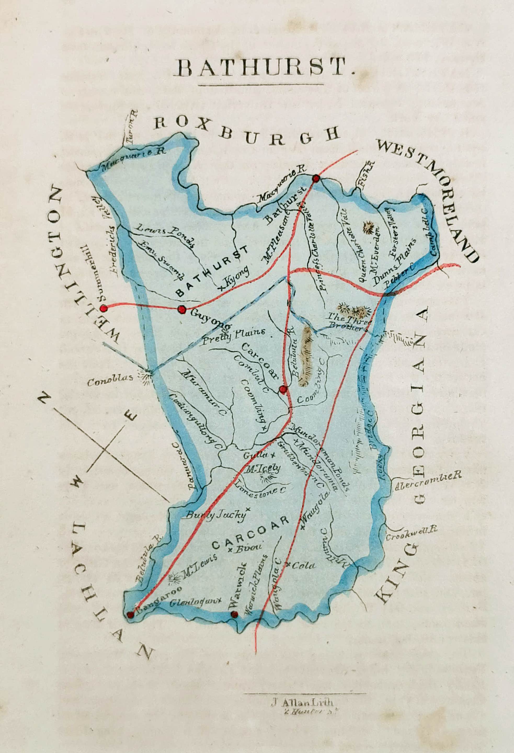 Bathurst. - Antique Map from 1848