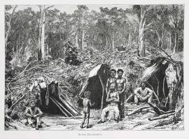 Native Encampment. - Antique View from 1886