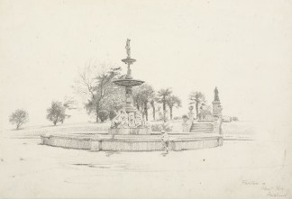 Fountain in Albert Park Auckland PAINTINGS