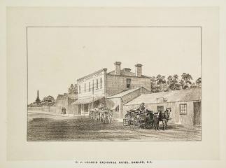 C.J. Luca's Exchange Hotel, Gawler, S.A. - Antique View from 1890