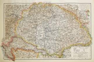 Hungary - Antique Map from 1895
