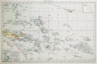 Polynesia - Antique Map from 1895