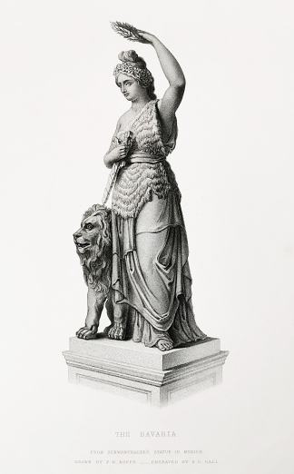 The Bavaria - Antique Print from 1874