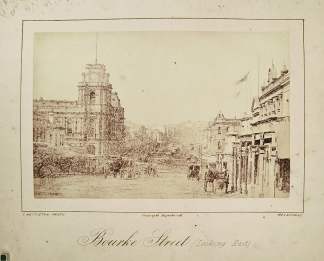 Bourke Street (Looking East.) - Antique Photograph from 1878