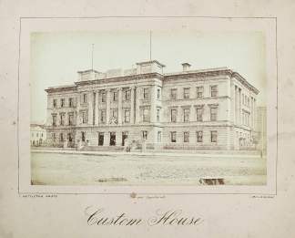 Custom House - Antique Photograph from 1878