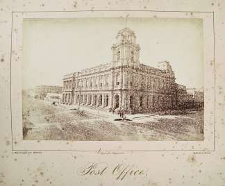 Post Office. - Antique Photograph from 1878
