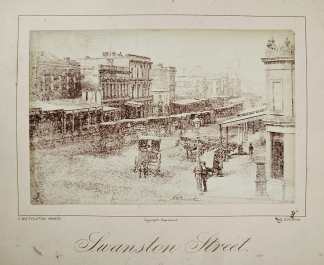 Swanston Steet. - Antique Photograph from 1878