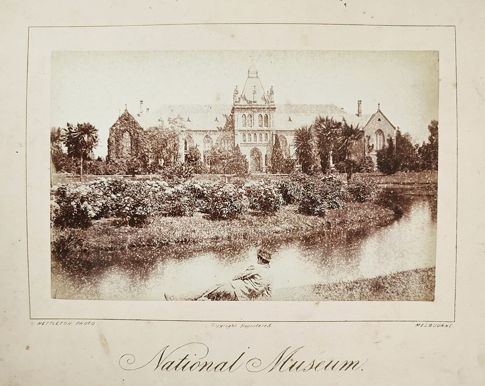 National Museum. - Antique Photograph from 1878