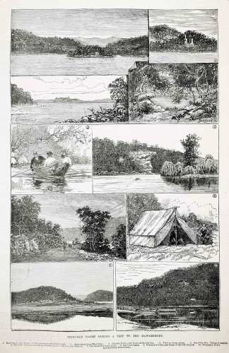 Sketches Taken During a Trip to the Hawkesbury. - Antique View from 1880