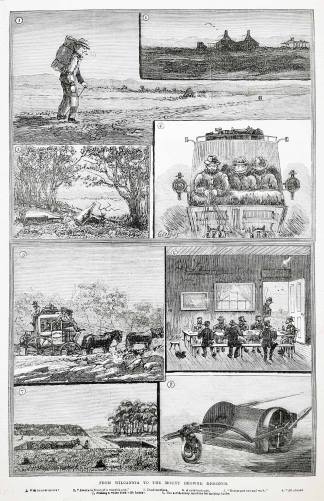 From Wilcannia to the Mount Browne Diggings. - Antique View from 1881