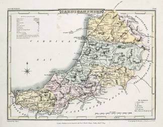 Cardiganshire - Antique Map from 1809