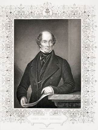 Lord John Russell. - Antique Print from 1860