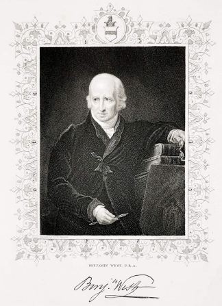 Benjamin West, P. R. A. Artists Benjamin West, P. R. A. - Antique Print from 1860