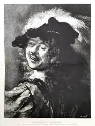 "Rembrandt Laughing" - Antique Print from 1890