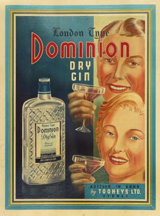 Tooheys London Type Dominion Dry Gin Advertising