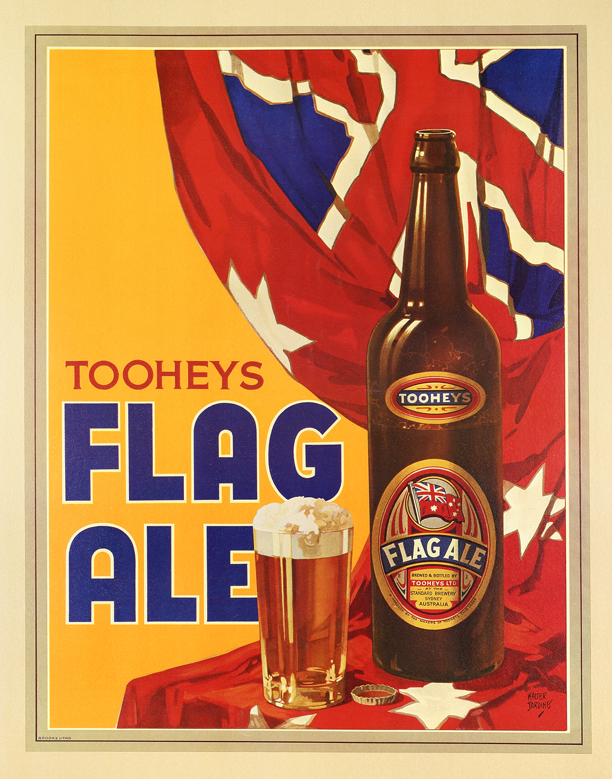 Tooheys Flag Ale - Vintage Print from 1935