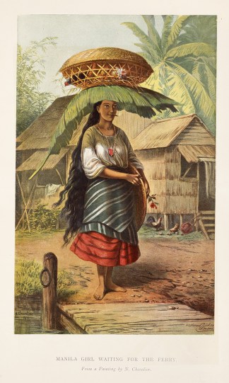 Manila Girl Waiting for the Ferry. PACIFIC