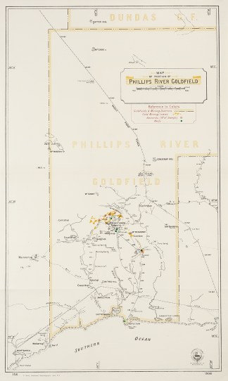 Map of Portion of Phillips River Goldfie… Western Australia