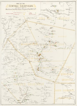 Map of the Central Goldfields including … Western Australia