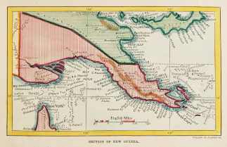 Section of New Guinea. - Antique Map from 1887