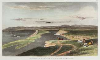 Palliser Bay and the sand bar of the Wairarapa. - Antique View from 1847