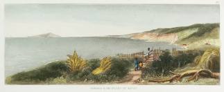 Pokaroa & the Island of Kapiti. - Antique View from 1847