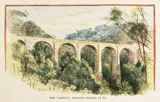 The Viaduct, Penrith Zigzag. - Antique View from 1888