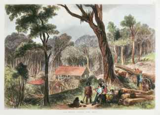 Kai Warra Warra Saw Mill. - Antique View from 1847
