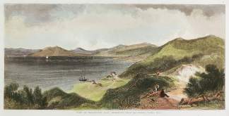 Town of Wellington, Port Nicholson, from Rai-Warra-Warra Hill - Antique View from 1847