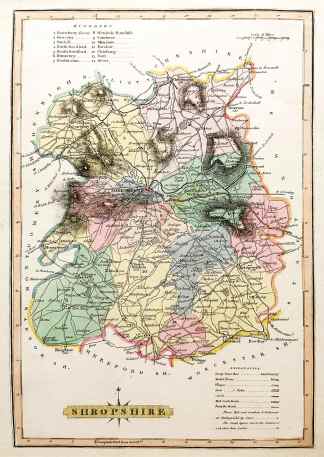 Shropshire - Antique Map from 1812