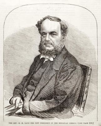 The Rev. H. H. Gaud, President of the late Wesleyan Conference. - Antique Print from 1867
