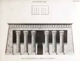 Plan and elevation of a Portico at Latopolis Architecture Plan and elevation of a Portico at Latopolis