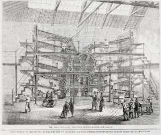 The “Daily Telegraph” Ten-Fe… Printing Commercial: machine, newspapers, books, etc. The "Daily Telegraph" Ten-Feeder Printing Machine. - Antique Print from 1860
