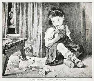 "In disgrace" - Antique Print from 1891