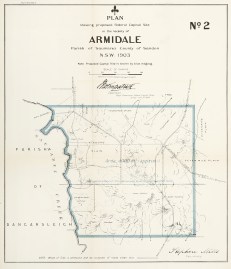 Plan Shewing Proposed Federal Capital Site in the Locality of Armidale Parish of Suamarez County of Sandon N.S.W.-1903