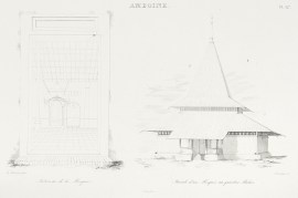 Amboine. Interieur de la Mosque. Facade d'une Mosquee au Quartier Malai,