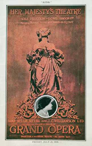 "Aida" Her Majesty's Theatre. Present a Season of Grand Opera. - Antique Ephemera from 1924