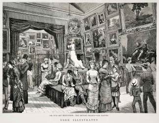 The Fine Art Institution: the picture gallery - old masters. - Antique Print from 1881