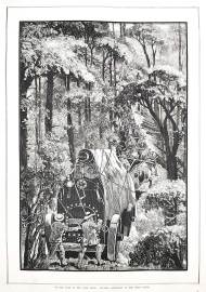 On the road to the dark river: hauling machinery up the Gibbo range.