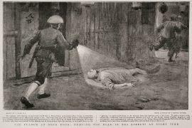 The Plague at Hong Kong: Dumping the Dead in the Streets at Night Time.