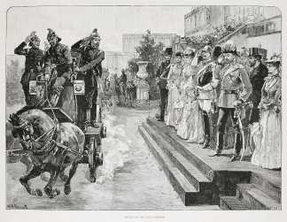 Review of the Fire Brigades. - Antique View from 1891