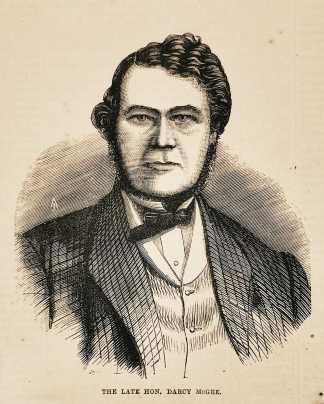 The Late Hon. Darcy McGee. - Antique Print from 1868