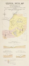 Geological Sketch Map With Sections. Showing deposits of Bauxite and Aluminous Iron Ore Wingello.