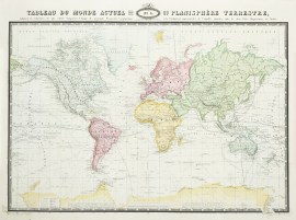 Tableau du Monde Actuel ou Planisphere Terrestre, … WORLD MAPS