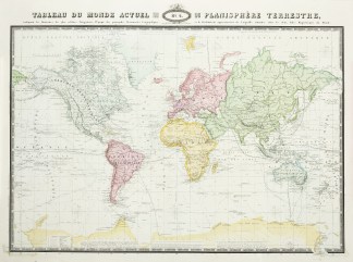 Tableau du Monde Actuel ou Planisphere T… WORLD