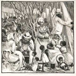 A camp of aboriginals, brighton, A. D. 1885. - Antique Print from 1885