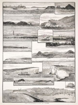 Coast views - Melbourne to Sydney and Newcastle. - Antique View from 1885
