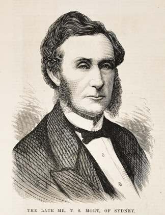 The late MR. T. S. Mort, of Sydney. - Antique Print from 1878