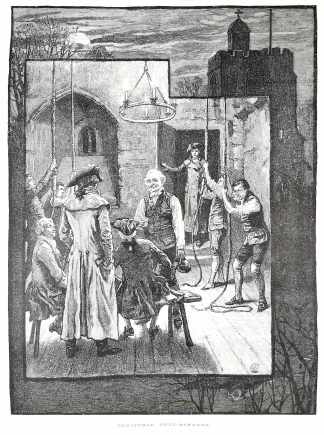 Christmas bell-ringers. - Antique Print from 1883